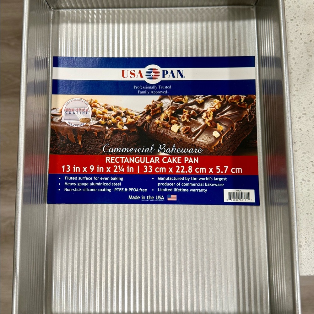 USA Pan Bakeware Rectangular Cake Baking Pan - 9x13 Nonstick & Quick Release